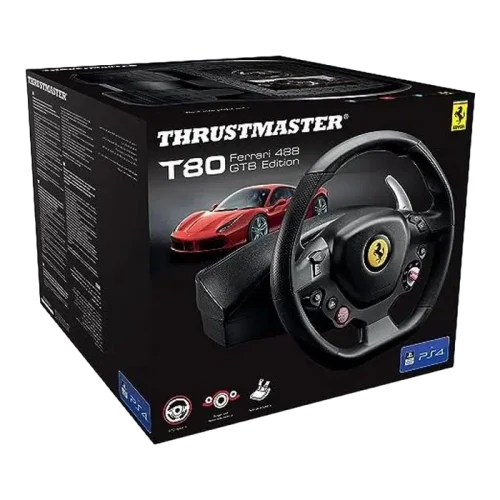 Игровой руль Thrustmaster T80 Ferrari 488 GTB Edition, Чёрный