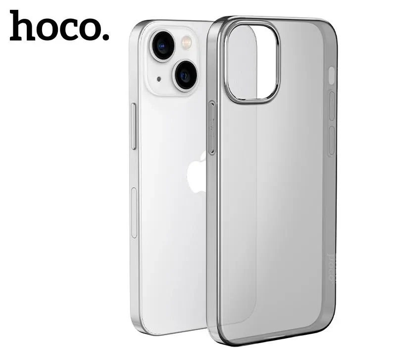 HOCO Light series TPU case for iP 15 Pro Transparent-Black 3