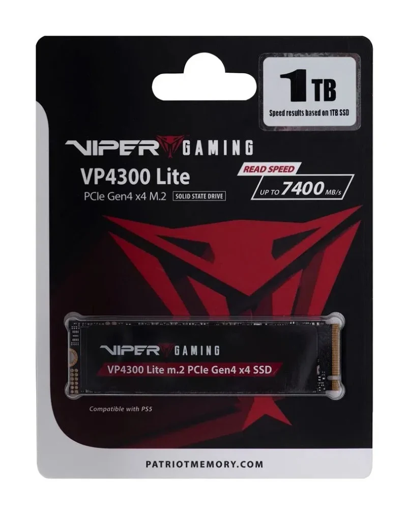 Накопитель SSD VIPER (by Patriot) VP4300 LITE, 1 ТБ, Black 3