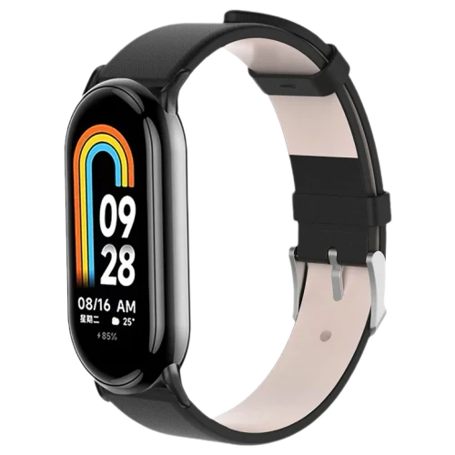 Cureluşă Xiaomi Strap Leather Smart Band 8/9 Black