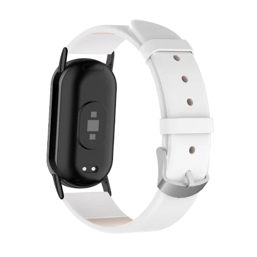 Cureluşă Xiaomi Strap Leather Smart Band 8/9 White