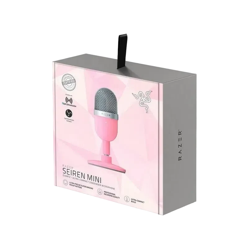Игровой Микрофон Razer Seiren Mini, Проводной аналоговый, Розовый 3