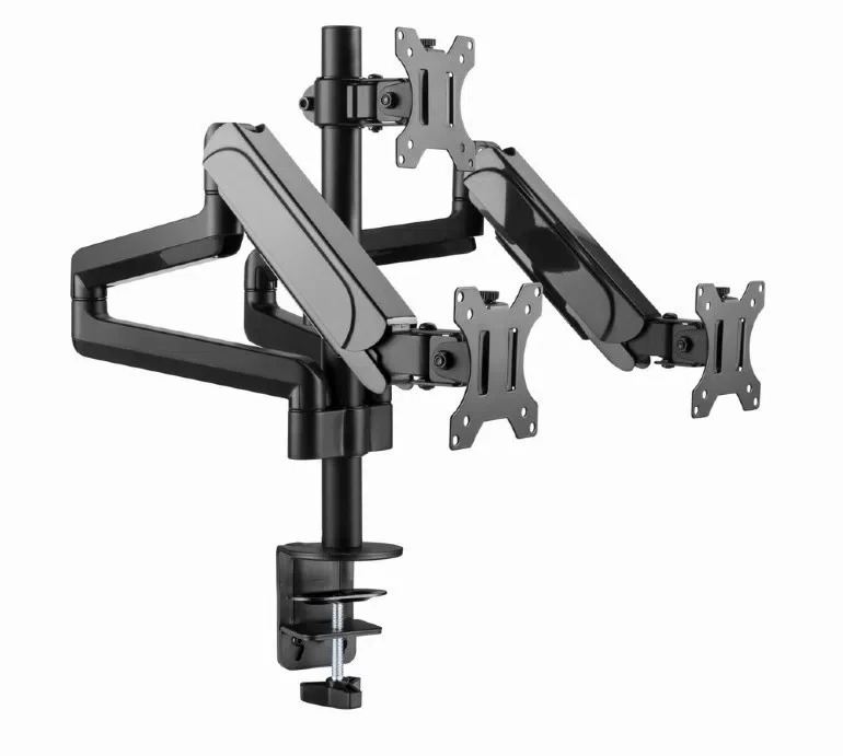 Suport reglabil pentru 3 monitoare cu montare pe birou (rotativ) 13"-27", Gembird MA-DA3-01 2