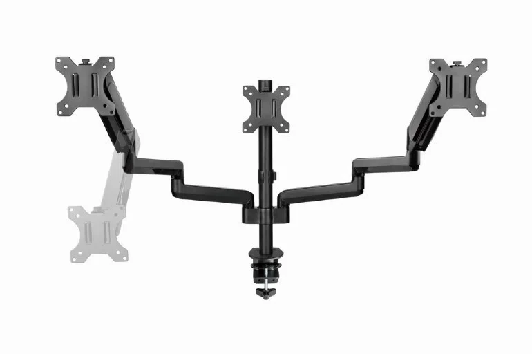 Suport reglabil pentru 3 monitoare cu montare pe birou (rotativ) 13"-27", Gembird MA-DA3-01 5