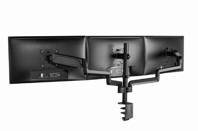 Suport reglabil pentru 3 monitoare cu montare pe birou (rotativ) 13"-27", Gembird MA-DA3-01 4