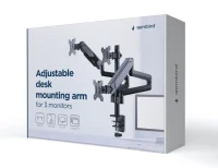 Suport reglabil pentru 3 monitoare cu montare pe birou (rotativ) 13"-27", Gembird MA-DA3-01 9