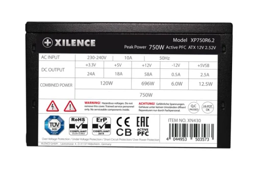 Sursă Alimentare PC Xilence Performance C XP750R6.2 XN430 750W, Negru