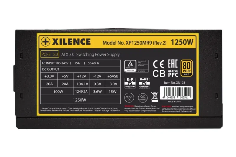 Блок питания для компьютеров Xilence Performance X XP1250MR9.2 XN178 1250W, Черный 6
