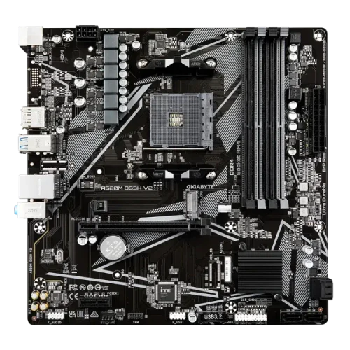 Placă de bază Gigabyte A520M DS3H V2, Black