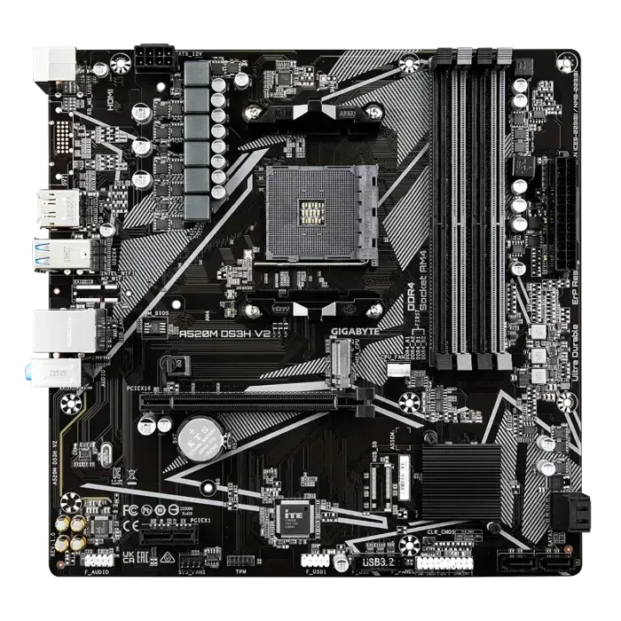 Placă de bază Gigabyte A520M DS3H V2, Black 2