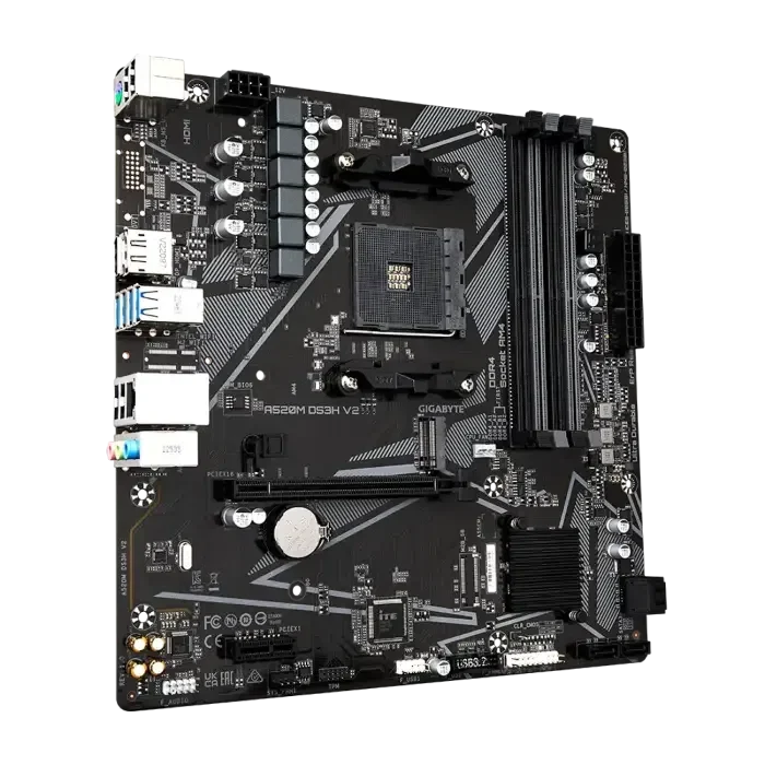 Placă de bază Gigabyte A520M DS3H V2, Black 4