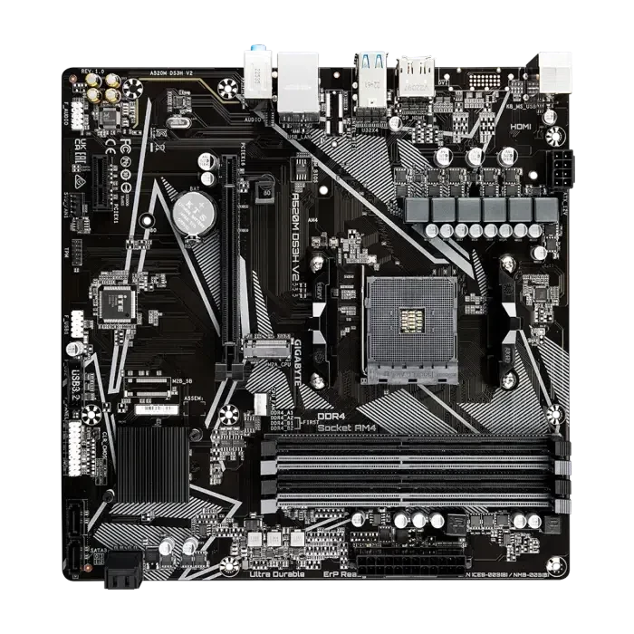 Placă de bază Gigabyte A520M DS3H V2, Black 3