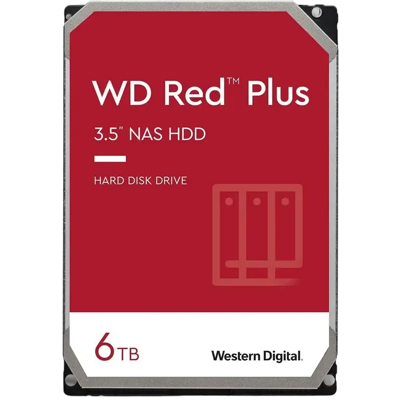 Жесткий диск Western Digital WD Red Plus 6ТБ, 3.5" 2