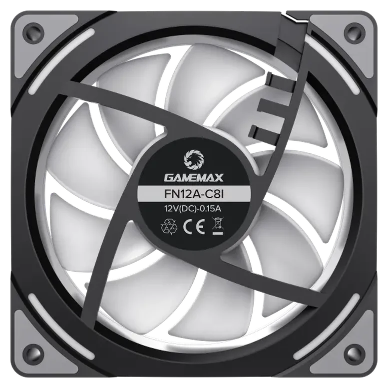 Ventilator PC Gamemax FN12A-C8I, 120 mm, Negru 3