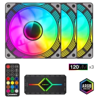 Ventilator PC Gamemax KF300, 120 mm, Negru 6