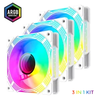 Вентилятор для ПК Gamemax KF300 3x Kit, 120 мм, Белый