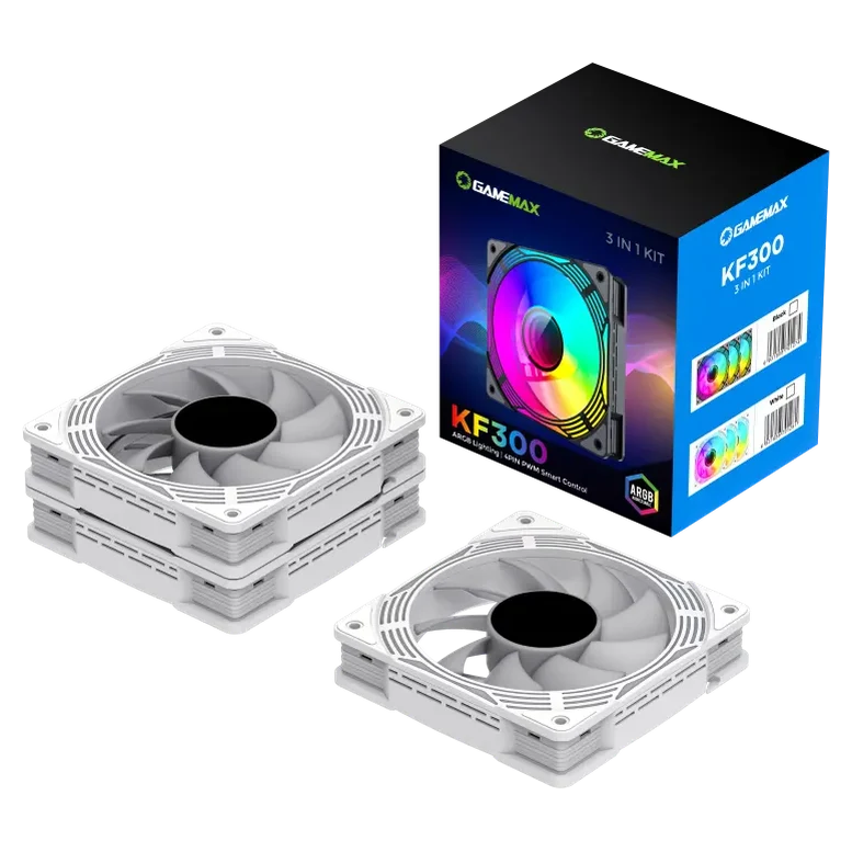 Вентилятор для ПК Gamemax KF300 3x Kit, 120 мм, Белый 7