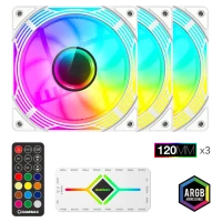 Вентилятор для ПК Gamemax KF300 3x Kit, 120 мм, Белый 6