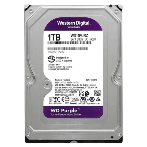 Жесткий диск Western Digital WD Purple WD11PURZ, 1ТБ, 3.5"