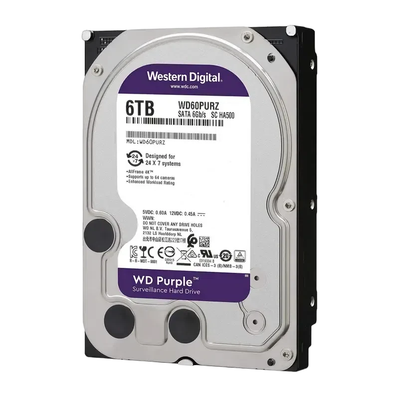Жесткий диск Western Digital WD Purple, 6 TБ, Purple 4
