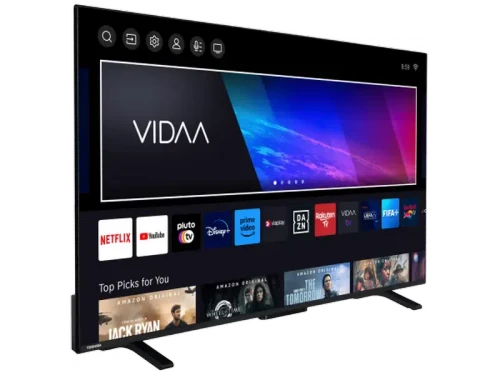 55" QLED SMART Телевизор Toshiba 55QV2363DG, 3840x2160 4K UHD, VIDAA U OS, Чёрный