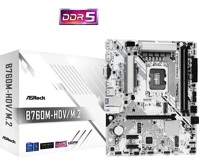 Материнская плата ASRock B760M-HDV/M.2 LGA1700 Micro-ATX 6