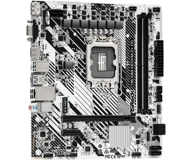 Placă de bază ASRock H610M-HDV/M.2+ D5 LGA1700 Micro-ATX 2