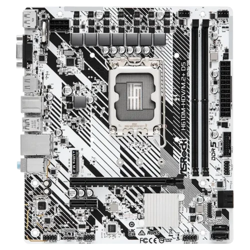 Placă de bază ASRock H610M-HDV/M.2+ D5 LGA1700 Micro-ATX