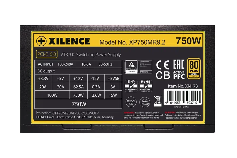 Sursă Alimentare PC Xilence Performance X XP750MR9.2 XN173 750W, Negru 7