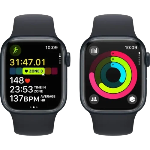 Apple Watch 9 GPS 45mm Aluminiu Midnight Silicon Midnight