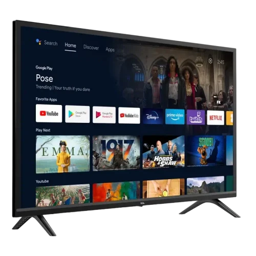 32" LED SMART Телевизор TCL 32S5200, 1366x768 HD, Android TV, Чёрный