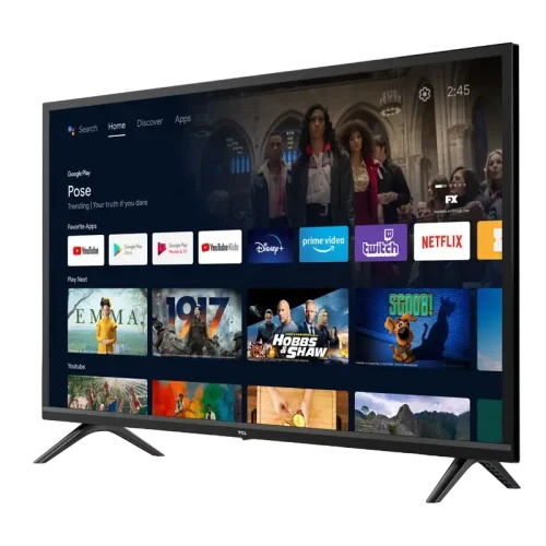 32" LED SMART Телевизор TCL 32S5200, 1366x768 HD, Android TV, Чёрный