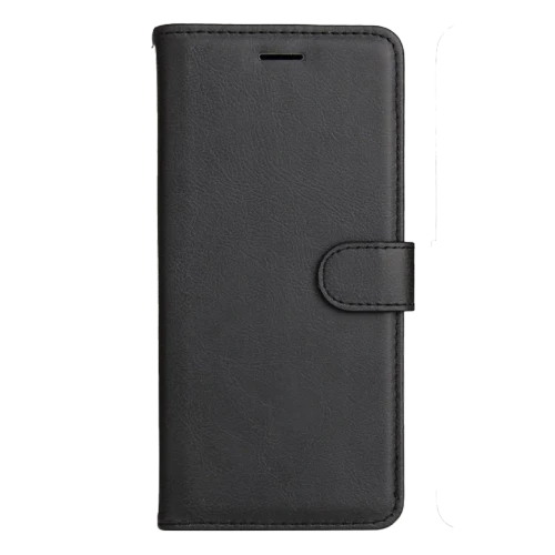 Flip case Smooth/plain leather for Xiaomi Redmi Black