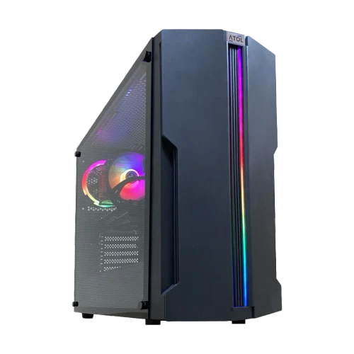 Компьютер ATOL PC1068MP - Gaming A-RGB#2.0 / AMD Ryzen 5 5500 / 32GB / 512GB SSD + 2TB / GTX1660Ti / Black
