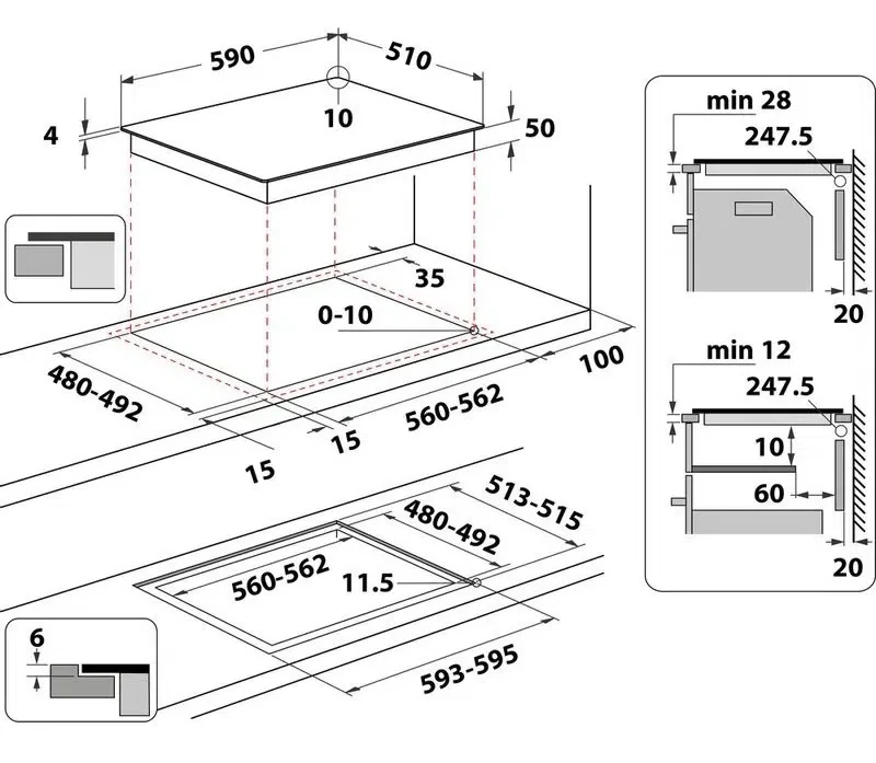 Индукционная панель Whirlpool WS Q7360 NE, Черный 4