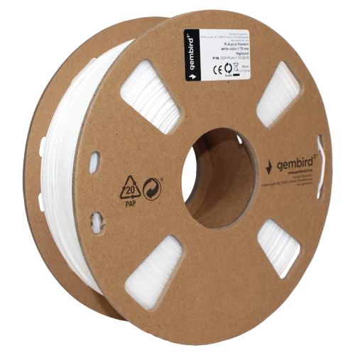 Нить для 3D печати Gembird 3DP-PLA1.75-01-W, 1.75 мм, 1 кг, White