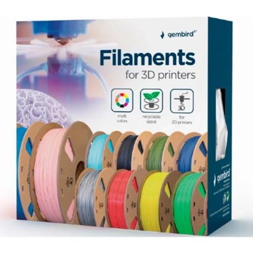 Нить для 3D печати Gembird 3DP-PLA1.75-01-W, 1.75 мм, 1 кг, White