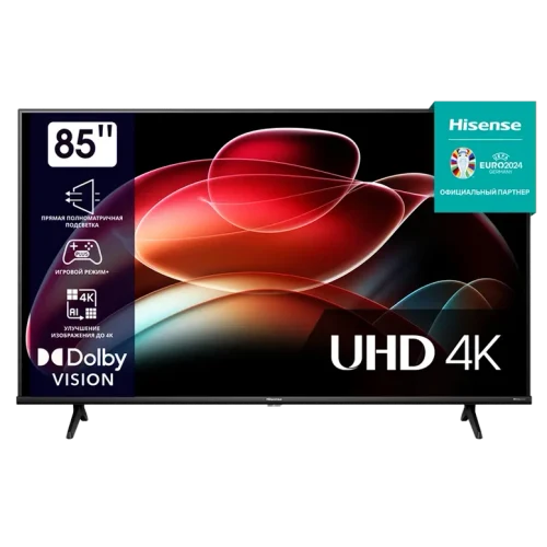 85" LED SMART TV Hisense 85A6K, 3840x2160 4K UHD, VIDAA U6.0, Negru