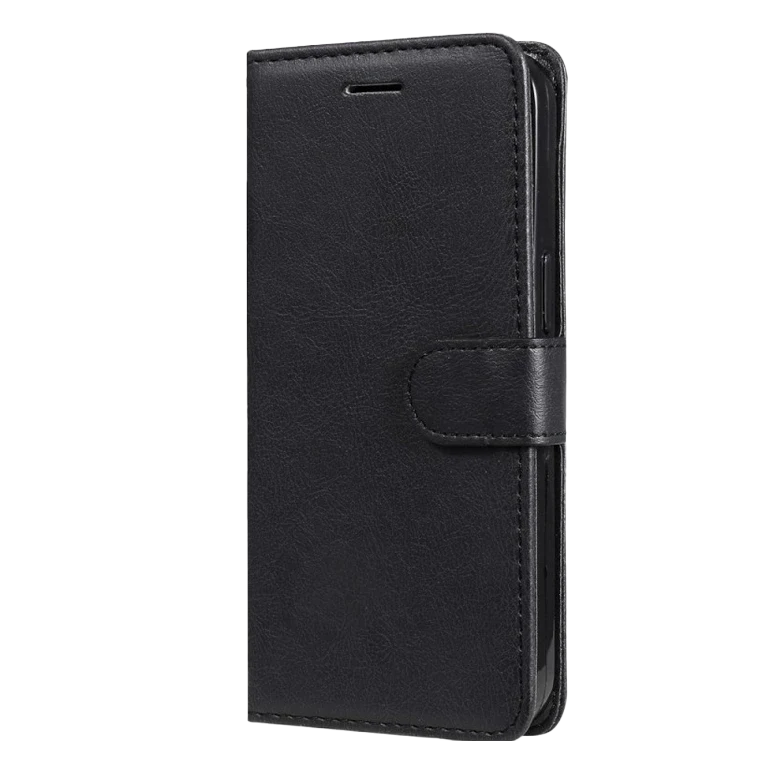 Flip case Smooth/plain leather for Samsung A05S Black 3