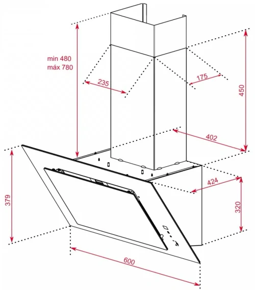 Hota Teka DVT 68660 TBS BK, Negru