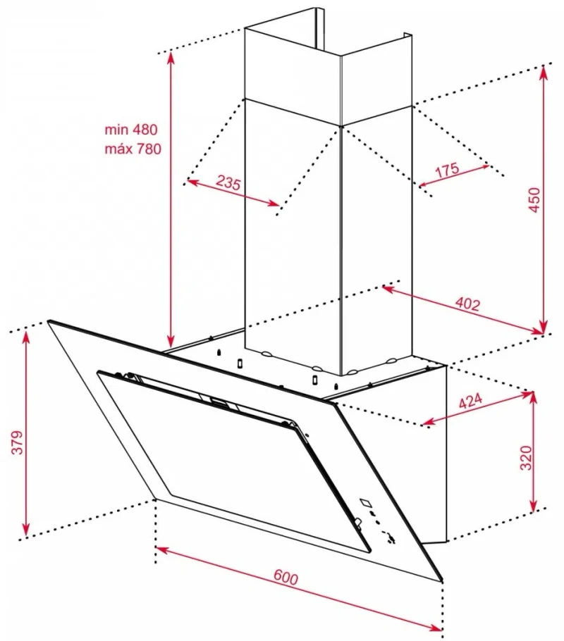 Hota Teka DVT 68660 TBS BK, Negru 4