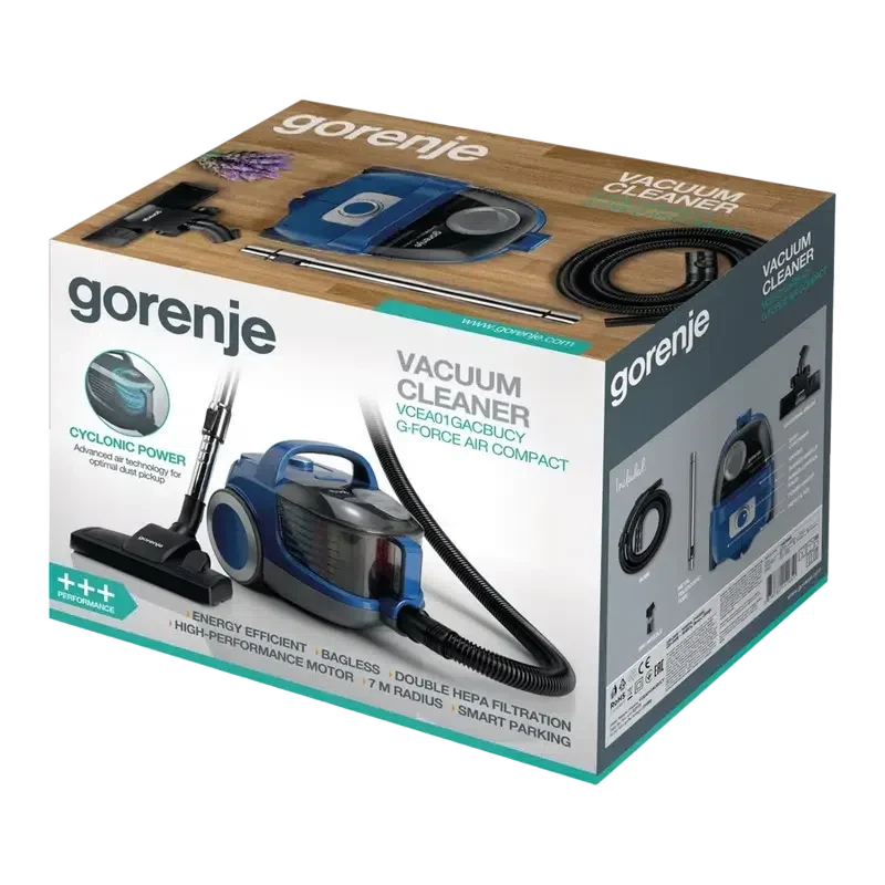 Пылесос Gorenje VCEA01GACBUCY, Синий 5