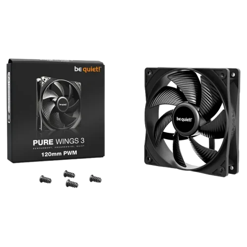 Ventilator PC be quiet! Pure Wings 3 PWM, 120 mm, Negru