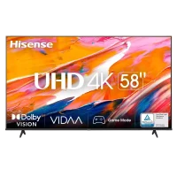 58" LED SMART Телевизор Hisense 58A6K, 3840x2160 4K UHD, VIDAA U6.0, Чёрный