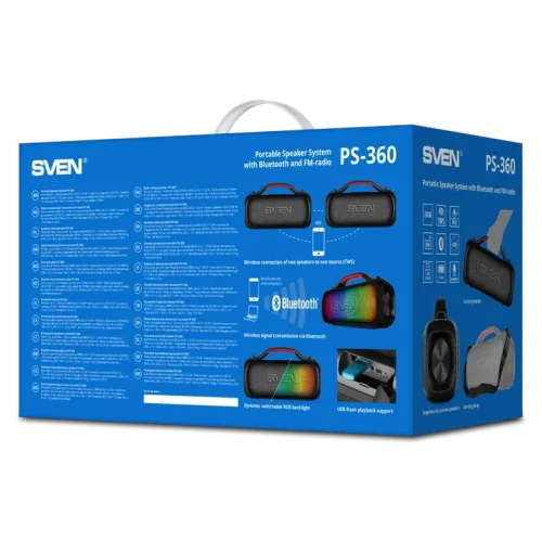 Boxă portabilă SVEN PS-360, Negru