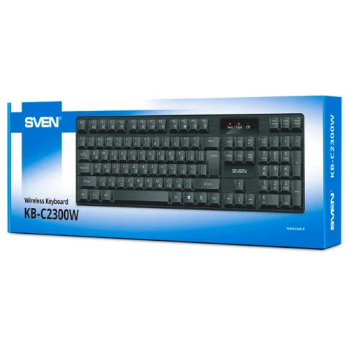 Клавиатура Sven KB-C2300W, Беспроводная, Черный