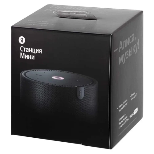 Умная колонка Yandex Station MINI с Алисой, Чёрный