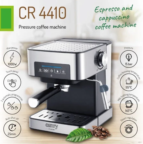 Cafetiera electrica Camry CR-4410, Silver