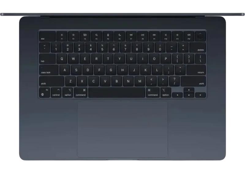 Ноутбук 15,3" Apple MacBook Air A3114, Midnight, M3 with 8-core CPU and 10-core GPU, 8Гб/256Гб, macOS Sonoma 3
