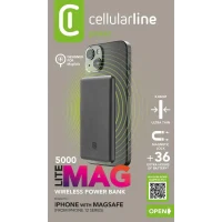 Портативное зарядное устройство Cellularline MAG LITE, Gray 4